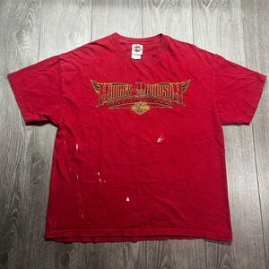 Vintage Harley Davidson Y2k T Shirt XL Red Kingman Arizona Biker Streetwear